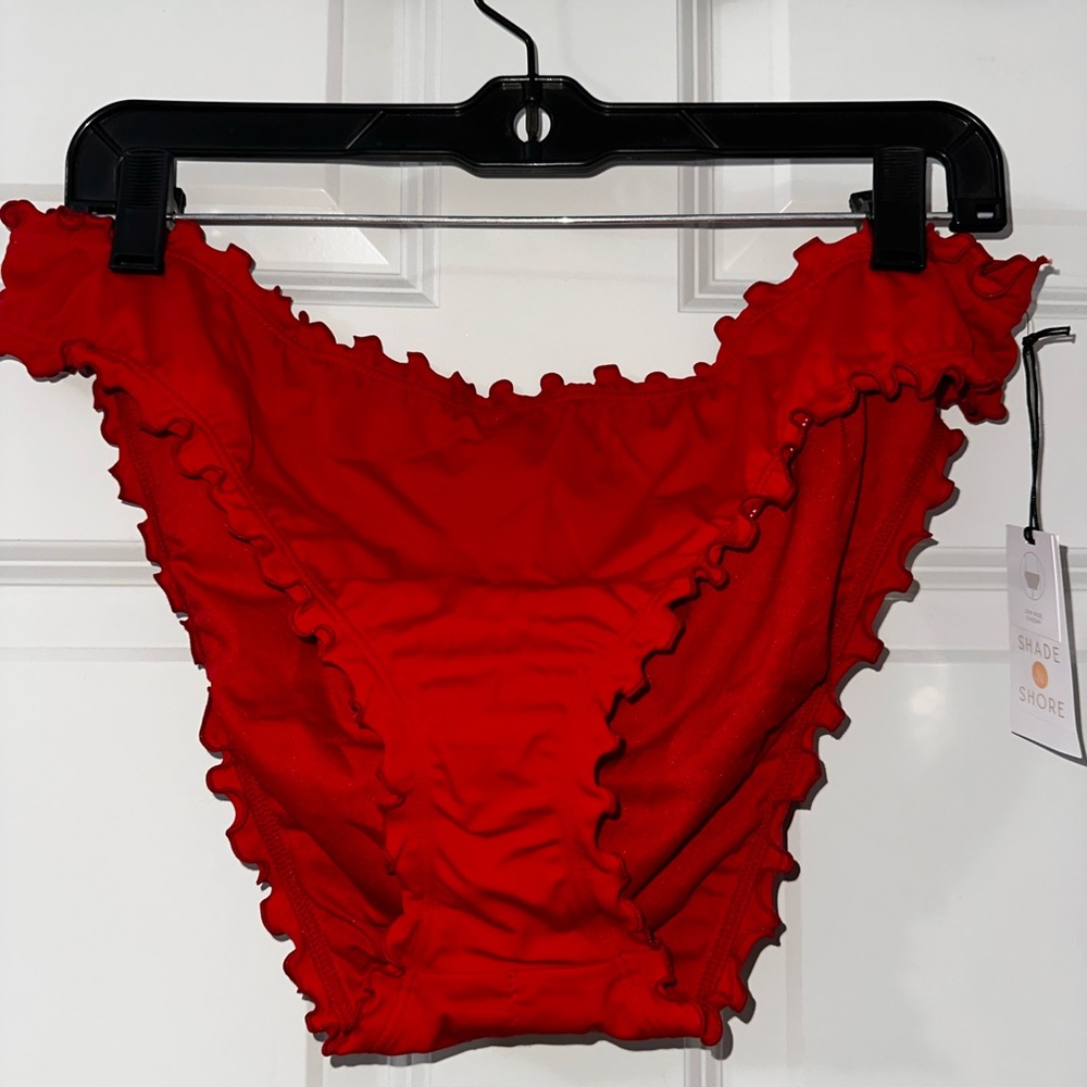 Shade & Shore Women's Red Ruffle Panties